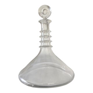 1950s Mid-Century Modern Steuben Crystal Ship's Decanter - 10.5" Tall For Sale