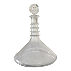 1950s Mid-Century Modern Steuben Crystal Ship's Decanter - 10.5" Tall