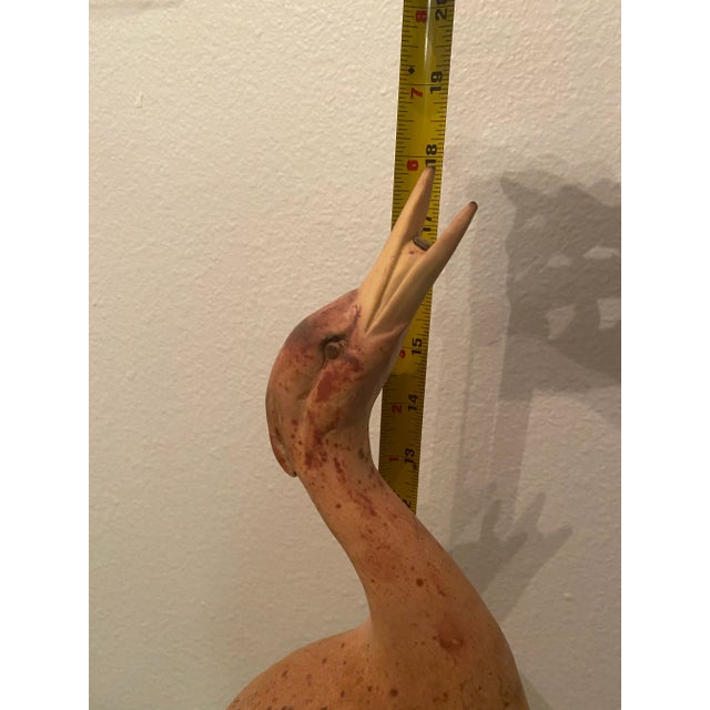 Rubber Vintage Crane Fountain by Heissner West Germany Patio Fountain For Sale - Image 7 of 13