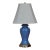 Vintage Blue Porcelain Urn Lamp With Brass Base - Hollywood Regency For Sale