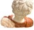 Stone Italian Multicolor Marble Bust of Ancient Philosopher Aristotle. 20th Century. For Sale - Image 7 of 8