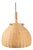 Scandinavian Wicker Rattan and Pine Pendant Lamp, 1960s For Sale