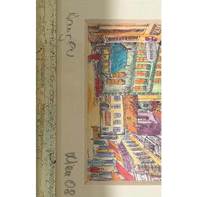 Vienna Street Scene, 2002, Watercolor and Ink on Paper For Sale In Washington DC - Image 6 of 7