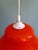 Glass Space Age Pendant Light in Orange Opaline Glass, 1970s For Sale - Image 7 of 12