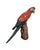 Ceramic Vintage Italian Hand-Painted Ceramic Scarlet Macaw Parrot Sculpture For Sale - Image 7 of 12