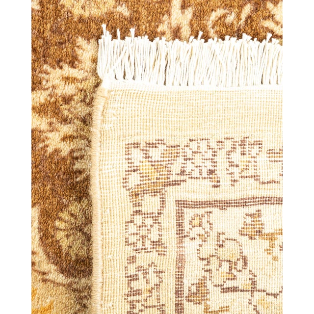 2000 - 2009 Mogul, One-of-a-Kind Hand-Knotted Area Rug - Yellow, 4' 0" x 6' 1" For Sale - Image 5 of 8