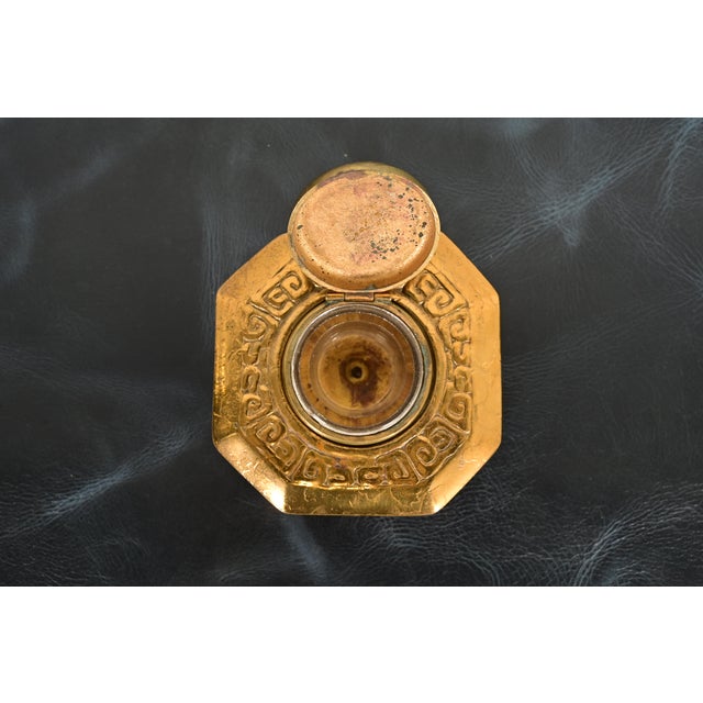 Tiffany Studios New York Zodiac Bronze Doré Inkwell For Sale In South Bend - Image 6 of 15