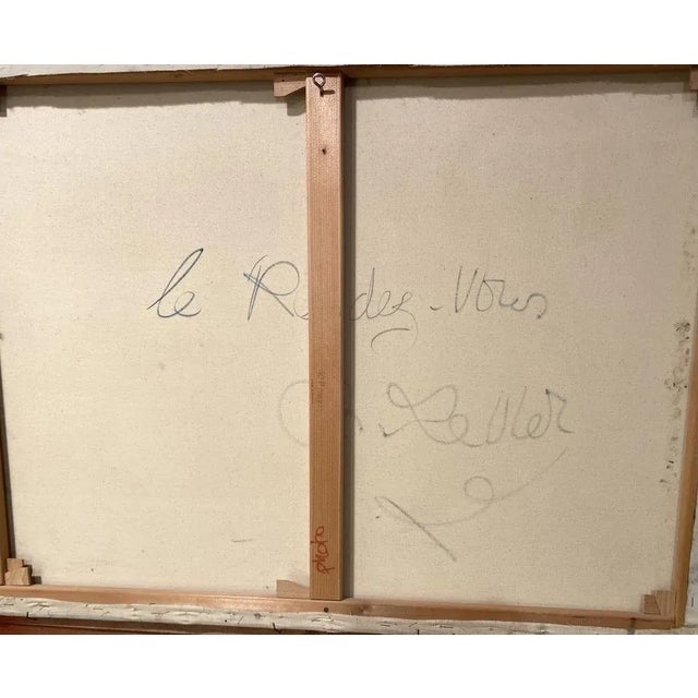 Charles Levier, Le Rendez-Vous, Oil on Canvas, 1950s, Framed For Sale - Image 4 of 7