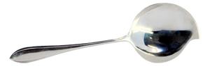 Plain Silver Sauce Spoon with Grooves