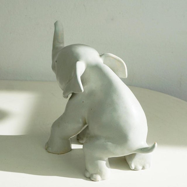 Mid-Century Austrian Ceramic Elephant from Wienerberger, 1950s For Sale - Image 6 of 12