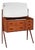 Mid-Century Modern Danish Teak Vanity Table with Black Glass Top, 1960s For Sale