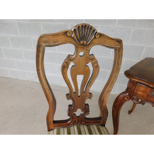 Brown Weiman Tables French Louis XV Style ⁣⁣⁣Parquetry Inlaid Writing Desk 52"w For Sale - Image 8 of 18
