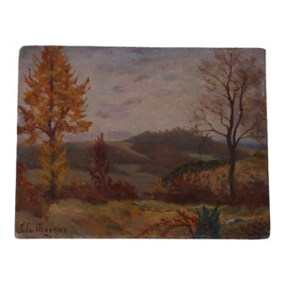 20th Century French Autumns Valley Painting by Jules Magnier For Sale