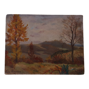 20th Century French Autumns Valley Painting by Jules Magnier