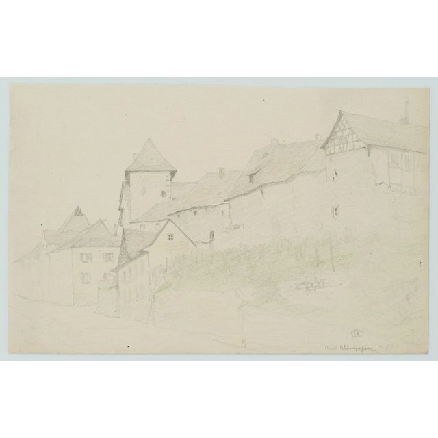 Hans Christiansen (1866 Flensburg - 1945 Wiesbaden): View of the castle and imperial palace in Bad Wimpfen, c. 1922,...