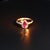 10k White Gold Ring With Pear-Shaped Lab-Grown Alexandrite & Diamond Accents, Size 6.75 For Sale - Image 9 of 9