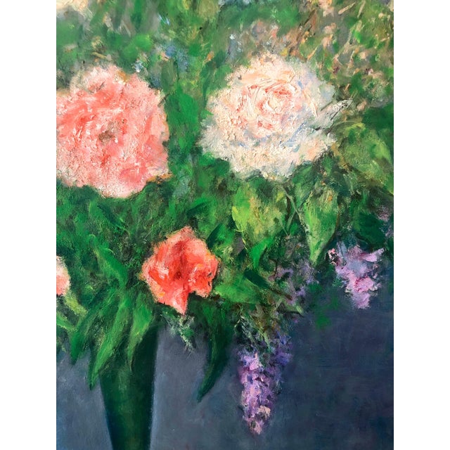 William Schultz, American Impressionist Floral Oil Painting Vibrant Flowers in Vase For Sale In Miami - Image 6 of 8