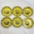 Canary Yellow Creil Et Montereau Canary Yellow Transferware Domestic Scenery Floral Plates, Set/6 For Sale - Image 8 of 15