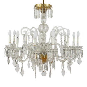 Antique Bohemian Crystal Chandelier, 1950s