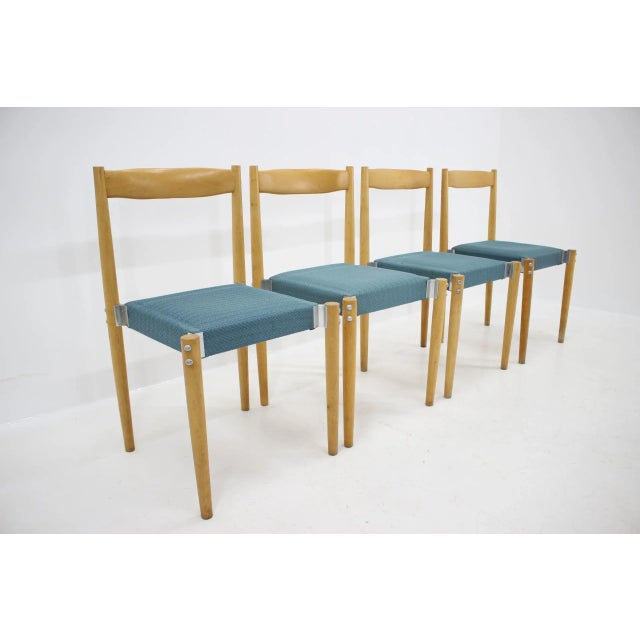 - 1970s, Czechoslovakia - Made of wood and aluminium - Suitable for a new upholstery - Original and good condition -...
