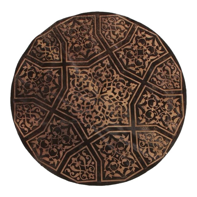 Rug & Kilim’s Contemporary Cowhide Geometric Rug in Brown and Black Tones For Sale