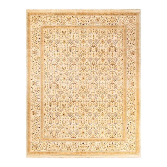 Mogul, One-of-a-Kind Hand-Knotted Area Rug in Ivory, 7' 10" x 10' 1" For Sale