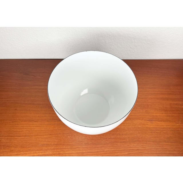 Mid-Century Modern Danish Large White Enamel Bowl, 1960s For Sale - Image 5 of 17