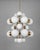 Contemporary Schwung Globe Linear Chandelier, 21-Light, Brass Lbb, Black Gunmetal, Polished Nickel For Sale - Image 3 of 12