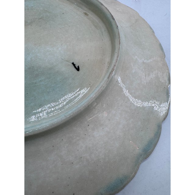 Late 19th Century Late 19th Century French Majolica Asparagus Plate From Salins For Sale - Image 5 of 7