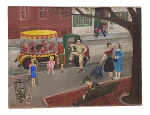 American Folk Art Oil Painting by Patten Hansom Maximoff C.1940s