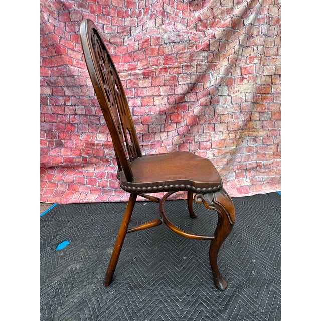 Gothic Vintage Gothic Strawberry Hill Windsor Steeple Back Dining Chair For Sale - Image 3 of 12