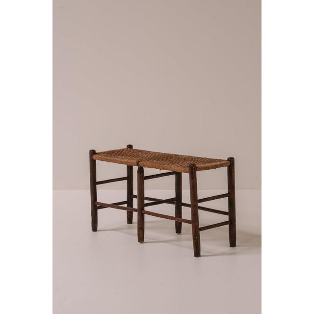 French Woven Cord Bench, France, 1950 For Sale - Image 3 of 9