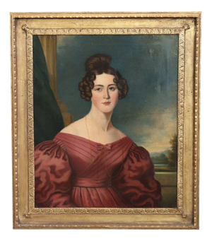 Unknown, Portrait of a Young Woman, Oil Painting on Canvas, Framed