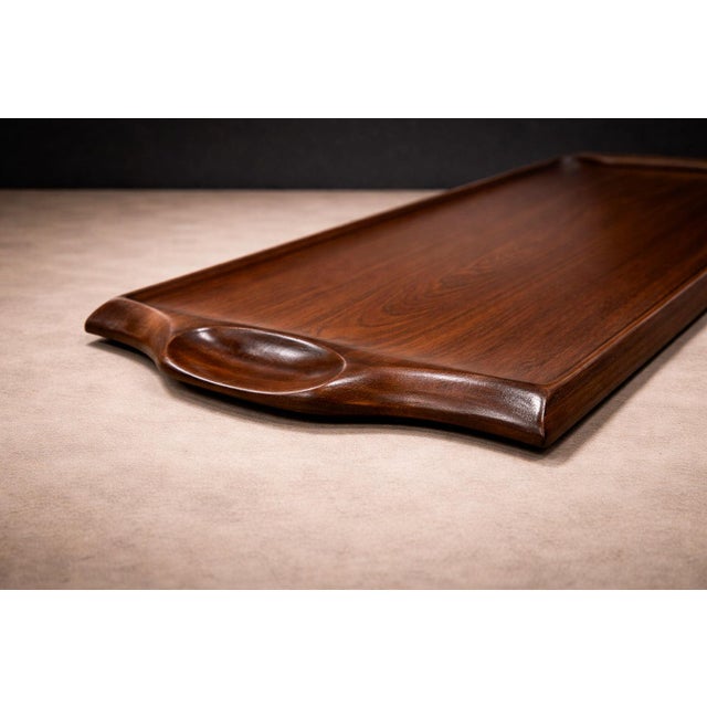 Serving Tray in Hardwood, Jean Gillon, 1960s For Sale - Image 9 of 10