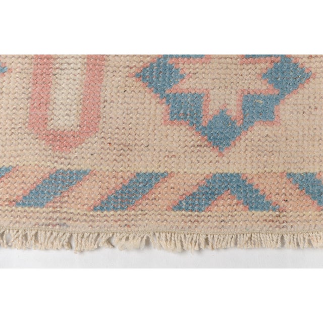 Oushak Vintage Hallway Wool Runner For Sale - Image 9 of 10