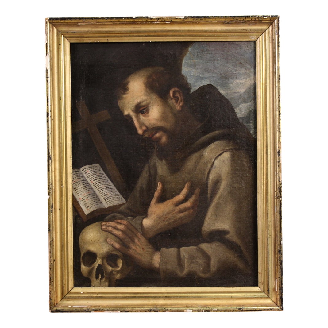 Saint Francis of Assisi, 1660, Oil on Canvas, Framed | Chairish
