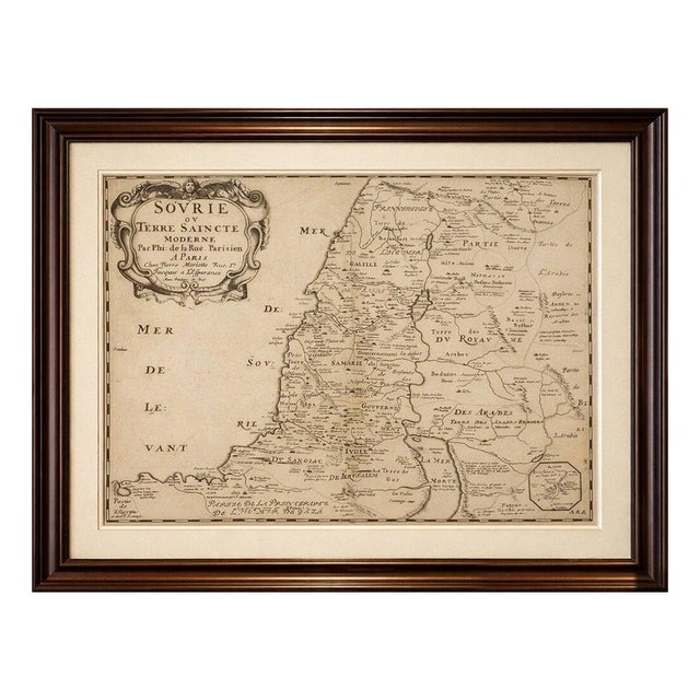 Antique Map of Holy Land from Rue De La Rue Paris, 1700 For Sale