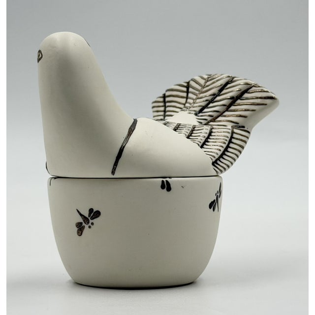 Emilia Castillo Emilia Castillo Taxco Porcelain & Pure Silver Dove Jewelry Box, Mexican Modern For Sale - Image 4 of 18