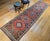 Textile Antique Persian Kurdish Bidjar Runner Rug, Hand-Knotted Wool, Geometric Pattern, Terracotta & Navy, 3x13 For Sale - Image 7 of 17