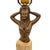 1940s Mid-Century Hawaiian Hula Girl Copper Table Lamp W/ Wicker Shade For Sale - Image 5 of 11