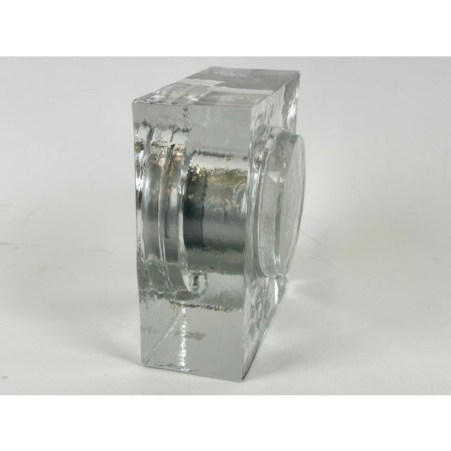 Glass Postmodern Crystal World Time Table Clock by Rastal for Wiesenthal, 1980s For Sale - Image 7 of 13