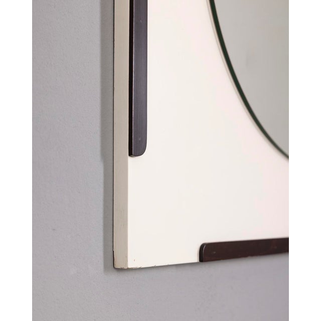 Wood Vintage Wooden Wall Mirror by the Sbrilli Brothers, 1970s For Sale - Image 7 of 11