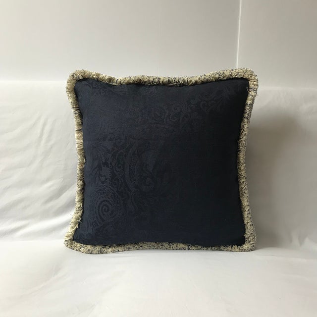 Custom Blue Fringe Decorative Pillows A Pair Chairish