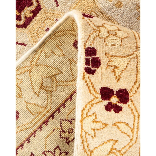 Eclectic, One-of-a-Kind Hand-Knotted Area Rug in Ivory, 9' 0" x 11' 7" For Sale In New York - Image 6 of 8