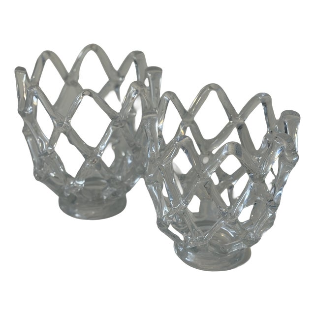 Murano Glass Vases attributed to Barovier and Toso, Italy, 1940s, Set of 2 For Sale