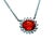 Natural Sapphire Diamond Halo Pendant with Chain 14k Gold Certified For Sale - Image 4 of 7