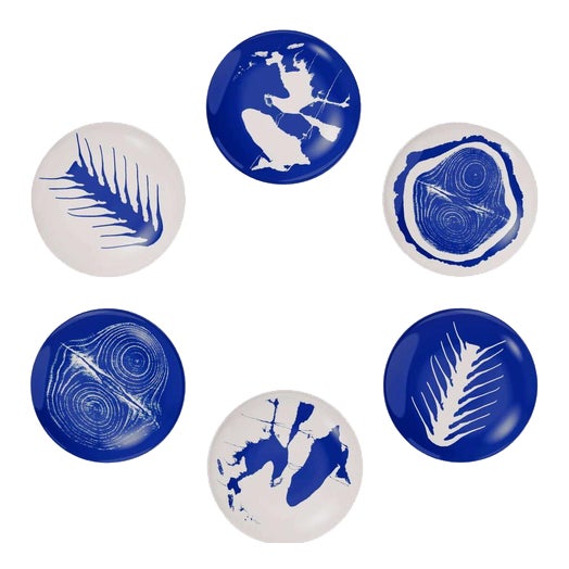 Porcelain Dinnerware Plates by Charlotte Perriand for Cassina, Set of 6 For Sale