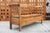 Amazing outstanding pine box bench has fluted grooves running the length of the top and bottom back rails. A broad central...