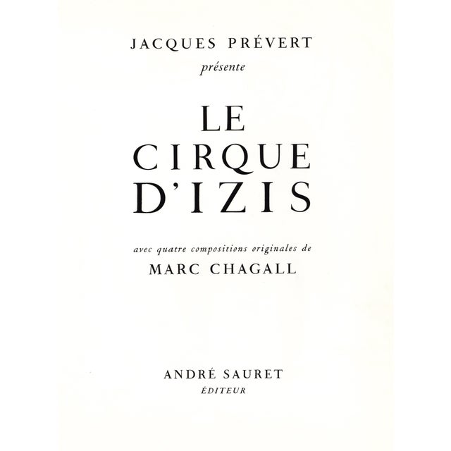 Abstract 1965 Lithograph by Marc Chagall "Le Cirque d'Izis Composition Il" (Iziz Circus Composition Il) For Sale - Image 3 of 5