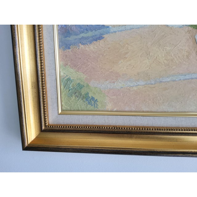 Modernist Swedish Landscape Painting by Arne Granhall 1983 For Sale - Image 16 of 18